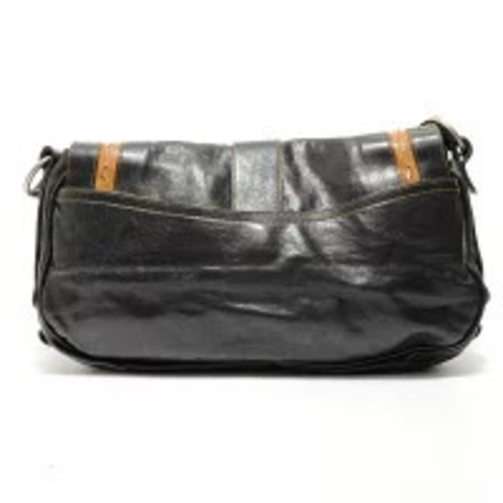 Christian Dior Gaucho Leather Shoulder Bag Black